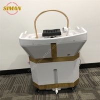 Siman Salon Furniture : Évier portable pour lavage de cheveux avec réservoirs d'eau, thérapie capillaire aquatique pour lit de massage thaïlandais et lit de beauté