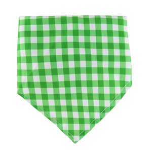 Bandanas pour chien en coton à carreaux rayés rouge et vert, accessoires réglables pour animaux de compagnie, pour toutes les saisons, style simple - Product Image 4