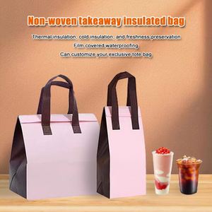 Bolsa Térmica Roja Personalizada con Logotipo para Pequeñas Empresas, para Café, Té, Alimentos, para Llevar, Reciclable, Material PP - Product Image 6