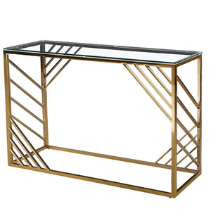 <span class=keywords><strong>Tavolo</strong></span> di Lusso Moderno in Metallo Dorato con Piano in Vetro Temperato e <span class=keywords><strong>Gambe</strong></span> in Acciaio Inossidabile, Bestseller 2026 - Product Image 4