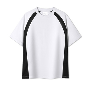 MT2695 Nuevo Diseño Personalizado de Color en Contraste Estilo Preppy 240 Gsm 100% Algodón Camisetas de Pareja para Hombre y Mujer - Product Image 6