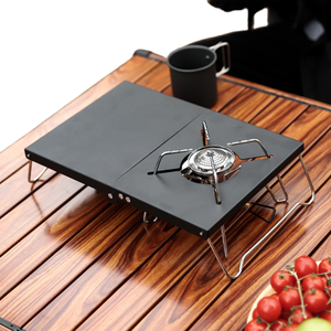 Table de camping pliable multifonctionnelle d'extérieur en acier inoxydable, table à manger portable pour la cuisine - Product Image 1