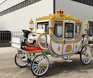 Nuevo Estilo de Carrozas de Caballos de Lujo, Vehículo Eléctrico Real, Carroza de Caballos para Bodas, Remolque de Caballos en Venta - Product Image 3