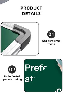 <span class=keywords><strong>Pizarra</strong></span> Plegable de Tres Secciones HJ de 100x300cm, Modelo 04, Material de <span class=keywords><strong>Melamina</strong></span> Verde, <span class=keywords><strong>Pizarra</strong></span> para Aula con Superficie Antideslumbrante - Product Image 3