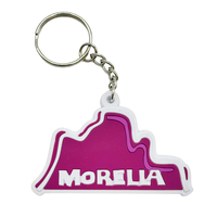 Llavero Promocional Personalizado con Logotipo 2D, PVC Suave, Doble Cara, Ecológico, Impresión por Transferencia Térmica, Color Pantone Sólido, Tamaño Personalizado