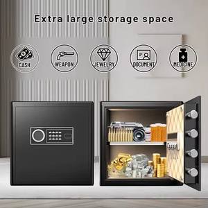 Caja de Seguridad Inteligente para Habitaciones de Hotel con Sistema de Tarjeta, Huella Dactilar, <span class=keywords><strong>Contraseña</strong></span> y Llave, Resistente al Fuego - Product Image 1
