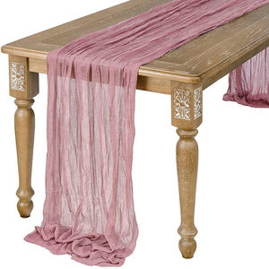 Chemin de Table en macramé au fromage de luxe toile de jute rayée tissu transparent pour la décoration de Table en étamine tissée de mariage - Product Image 5