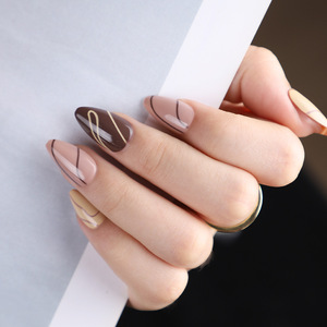 Diseño de <span class=keywords><strong>uñas</strong></span> acrílicas de moda personalizado medio <span class=keywords><strong>azul</strong></span> <span class=keywords><strong>amarillo</strong></span> rojo francés <span class=keywords><strong>uñas</strong></span> artificiales ABS prensa en las <span class=keywords><strong>uñas</strong></span> - Product Image 6