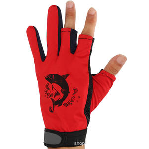 Gants de pêche Giant Fin King bleus à trois doigts exposés, antidérapants, avec fermeture auto-agrippante, unisexe, toutes saisons, en matière synthétique - Product Image 4