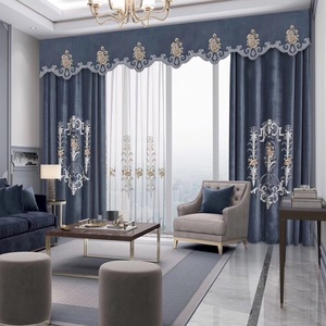 Cortina de Terciopelo Lujosa Absorbente de Sonido, Cortina Bordada Ideal para Cine en Casa y Apartamentos en Ciudades Ruidosas - Product Image 3