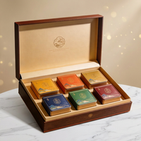 Nouvel ensemble cadeau de luxe pour le thé 2026 avec logo personnalisé, boîte rigide magnétique en carton à texture tactile premium pour cadeaux d'entreprise