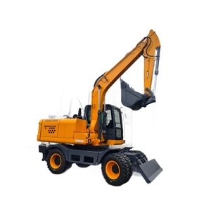 Excavatrice sur pneus Jasontop 14 tonnes, machine de terrassement hydraulique pour chantier de construction - Product Image 5