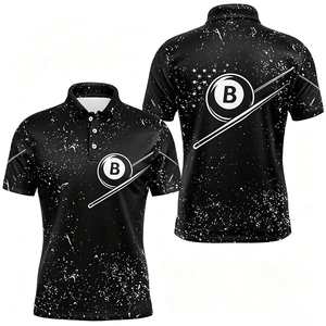 Camicia da uomo S.Q.<span class=keywords><strong>F</strong></span>. vintage <span class=keywords><strong>a</strong></span> vestibilità regolare 100% cotone con stampa <span class=keywords><strong>a</strong></span> scacchi e sfere da biliardo colorate effetto schizzi di fulmini - Product Image 5