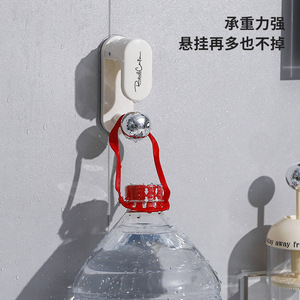 Basin Hook Plastic Single Hook 1-3kg Load Capacity Bathroom Storage Rack No Drill Traceless Adhesive Mount - Product Image 5