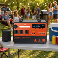 Centrale Électrique Portable MP5 600-1800W 480-2520Wh LiFePO4 Démarrage de Voiture 3 Prises CA 800W Solaire 65W PD 18W QC Port Aviation Camping