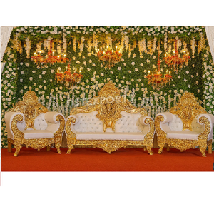 Sofá de Madera de Lujo Estilo Corona para Decoración de Recepciones, Muebles para Bodas, Silla de Sofá para Eventos, Sofá Real Tallado para Novios en Londres - Product Image 1