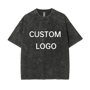T-shirts oversize streetwear en coton épais 280 g/m² avec impression de logo graphique personnalisé pour hommes – Vente en gros - Product Image 2