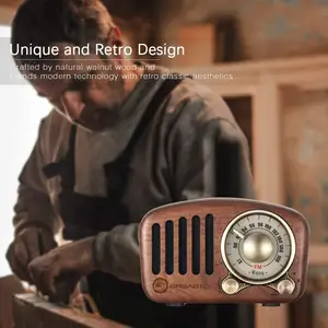 Wooden Retro Radio MEDING Factory Wholesale Portable Retro Radio Fm Vintage Handcraft Wooden Radio