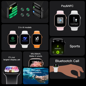 Reloj inteligente S12Pro IP68 resistente al agua, con función de chat multicanal, chat de voz sin conexión, ChatGPT, NFC, llamadas Bluetooth, monitor de salud y actividad física. - Product Image 3
