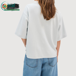 เสื้อยืดโอเวอร์ไซส์ผ้าฝ้ายนุ่มสำหรับผู้หญิง ทรงหลวม สวมใส่สบาย แขนสั้น คอกลม ระบายอากาศได้ดี น้ำหนักเบา เหมาะสำหรับใส่ในฤดูร้อนและทุกวัน - Product Image 2