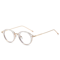 Nouveau design à la mode lunettes rondes anti-lumière bleue pour hommes et femmes montures de lunettes d'ordinateur en métal bleu