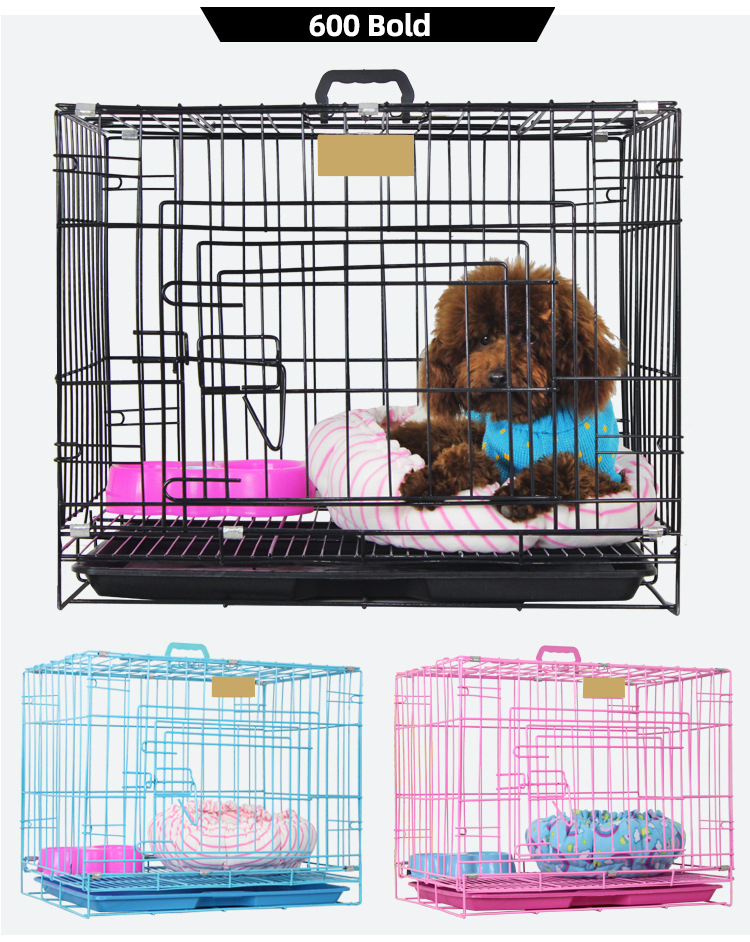 Manufacturer Wholesale removable Black Metal Pet Dog Crate Durable Outdoor Large Folding Dog Cage for sale