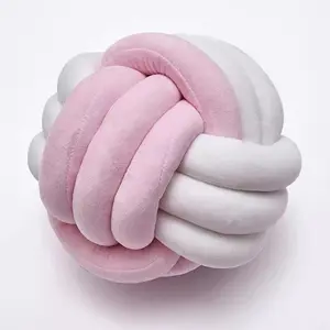 Top Ranking 22CM Solid Color Spandex Knot Ball Custom Pillow Handmade Sofa Cushions For Home Decor Gift Toy