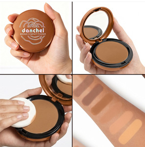 Poudre bronzante foncée 6 couleurs, fond de teint pour peaux foncées, anti-brillance, correcteur, éclaircissant pour le visage, crée un <span class=keywords><strong>maquillage</strong></span> 3D avec effet d'ombre et de lumière - Product Image 4