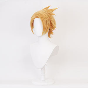 Perruques de cosplay Ainizi synthétiques courtes jaunes de la série <span class=keywords><strong>My</strong></span> <span class=keywords><strong>Hero</strong></span> <span class=keywords><strong>Academia</strong></span>, rôle de Kaminari Denki, pour Halloween - Product Image 5