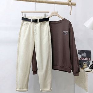 Jeans Hano da <span class=keywords><strong>Donna</strong></span> Stile Mom, Casual, Streetwear, da Allenamento, Harem, <span class=keywords><strong>Boyfriend</strong></span>, a Vita Alta, <span class=keywords><strong>Pantaloni</strong></span> in Denim da <span class=keywords><strong>Donna</strong></span> - Product Image 2