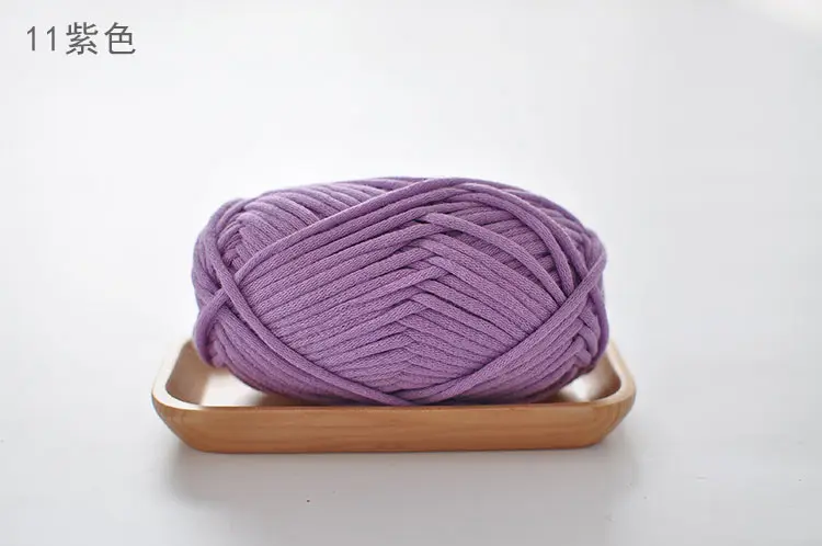 Corda de crochê com núcleo de nylon, tubo de algodão genuíno de luxo, 50g, ideal para tricô, cobertor e sacolas