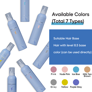 POLAN 250ml Gray Locking-color Foam <strong>Hair</strong> <strong>Dye</strong> Mousse Colorful Fashion Dyeing 100% Organic Formula - Product Image 6