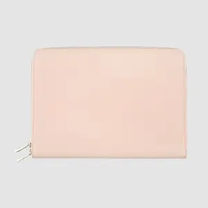 Nhà Máy Tùy Chỉnh Màu Nude Saffiano Pu Da Máy Tính Xách Tay Sleeve Bag Cho 13 15 Inch Macbook