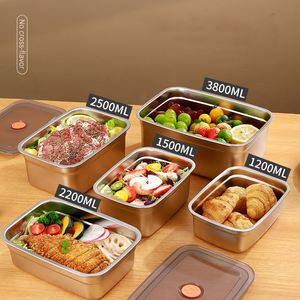 Lonchera Bento de Acero Inoxidable, Contenedor Cuadrado para Almacenamiento de Alimentos, Anti-Olores Cruzados, para la Cocina, Regreso a Clases, Conservación de la Frescura - Product Image 5