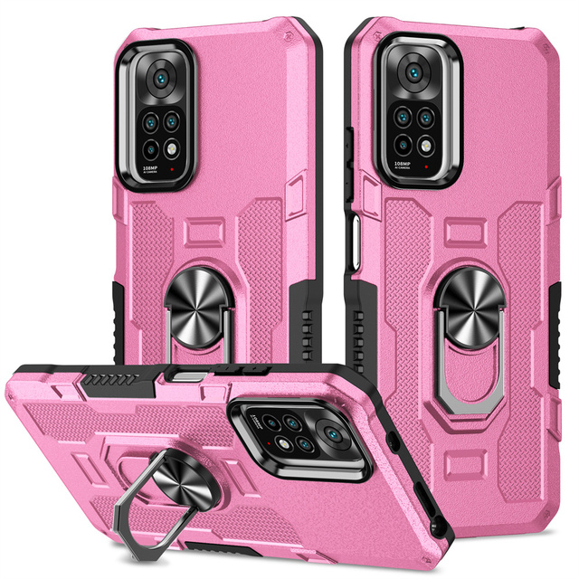 Heavy Duty Rugged Armor Shockproof Sports Design TPU Back Cover Phone Case Magnetic Car Mount Holder for Redmi