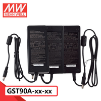 Original Mean Well GST90A Seri 90W Switching Power Supply dengan Penutup Jaring Logam Tegangan Output 12V/15V/19V/24V/48V