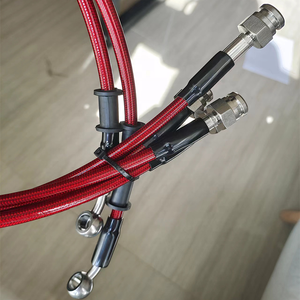 Tuyau <span class=keywords><strong>de</strong></span> <span class=keywords><strong>frein</strong></span> en acier inoxydable tressé PTFE argenté AN3 3AN pour moto ATV 3.2x7.5 avec raccord <span class=keywords><strong>banjo</strong></span> - Product Image 3