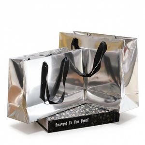 LH Custom Design Luxury Biodegradable Durable Kraft Paper <b>Bags</b> with Embossing for Jewelry Brand - Product Image 1