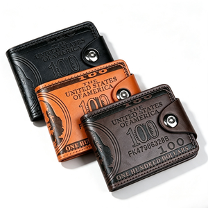 Nueva Billetera Hombre Pu cuero hombres dólar precio billetera Casual embrague dinero monedero bolsa tarjetero moda cartera - Product Image 1