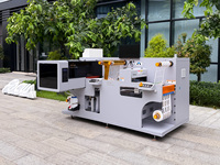 Nouvelle imprimante numérique industrielle à rouleaux pour étiquettes CMYK+W + Film métallique Or Argent, machine d'impression Flex BOPP avec découpe et plastifieuse