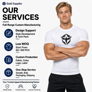 T-shirts de compression à séchage rapide personnalisés pour hommes, manches raglan, col rond, vente en gros, OEM, ODM, fournisseurs d'usine, t-shirts de sport - Product Image 1