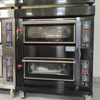 Four à gaz professionnel à 2 niveaux et 6 plateaux avec contrôle automatique de la température pour boulangerie et pizzeria