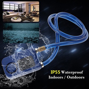 Candado con contraseña digital para bicicleta, alarma de movilidad sin llave, a prueba de agua, 4 dígitos, candado con <span class=keywords><strong>cable</strong></span> digital remoto - Product Image 4