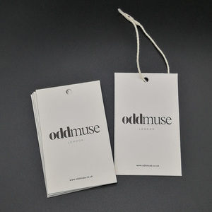 Own Logo Rectangle Shape Shirt Tags Fashion <strong>Paper</strong> Hang Tag/ Brand Tags With Logo - Product Image 2
