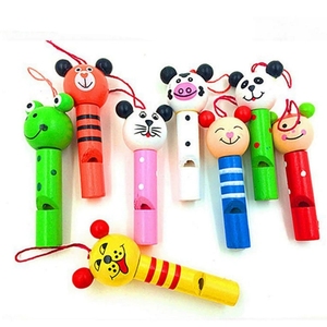 นกหวีดไม้รูปสัตว์การ์ตูนขายส่ง พร้อมสายคล้องคอสำหรับเด็ก - Product Image 2