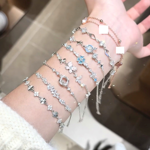 Bijoux bracelet ours résine argent 925 breloques plata italiana 925 sircone brazalete diamantes plata oro y negros - Product Image 1