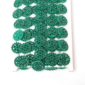 Verde de la forma redonda de <span class=keywords><strong>cristal</strong></span> recorte rhinestone caliente del arreglo rollo de cadena de strass de bandas - Product Image 5
