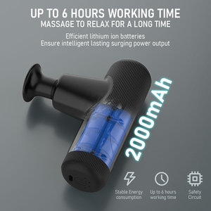 Pistola de masaje por vibración de percusión calentada de tejido profundo inalámbrica, Mini pistola de masaje muscular relajante para pierna, mano, cuello, pie, brazo, cabeza - Product Image 5