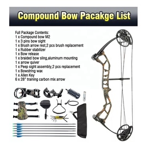 Arco Compuesto de Caza y Tiro Ajustable de 10-40 Libras para Jóvenes, Flechas de Acero al Carbono, Kit de Arco Compuesto M2 con Accesorios - Product Image 2