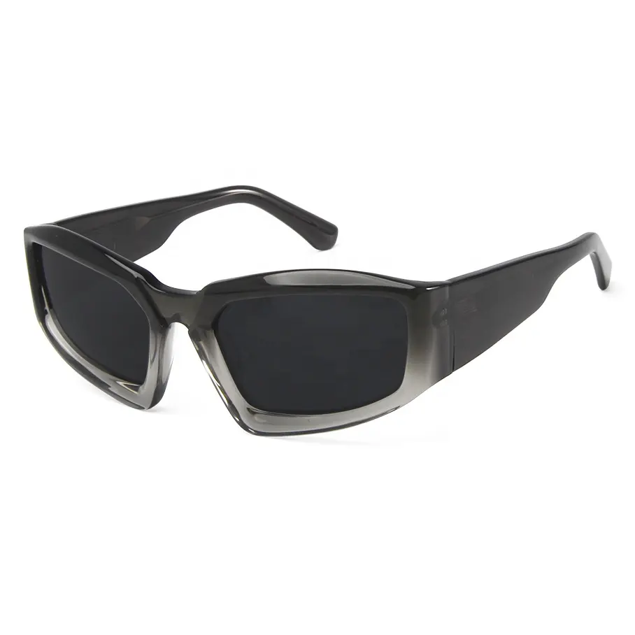 James O Trendy Angled Frame Acetate Sport Sunglasses Men Polarized Cycling Driving Glasses UV400 Punk Goggle Shades Gafas De Sol